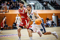 Basketball, Win2Day Superliga 2023/24, Grunddurchgang 17.Runde, Vienna Timberwolves, BC Vienna, Davor Konjevic (31), Moritz Lanegger (21)