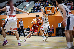 Basketball, Win2Day Superliga 2023/24, Grunddurchgang 17.Runde, Vienna Timberwolves, BC Vienna, Davor Konjevic (31), Moritz Lanegger (21)
