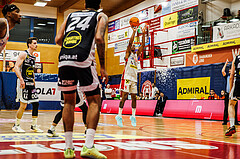 Basketball, win2day Basketball Superliga 2023/24, Grunddurchgang 17.Runde, Traiskirchen Lions, Gmunden Swans, Demarcus Demonia (4)