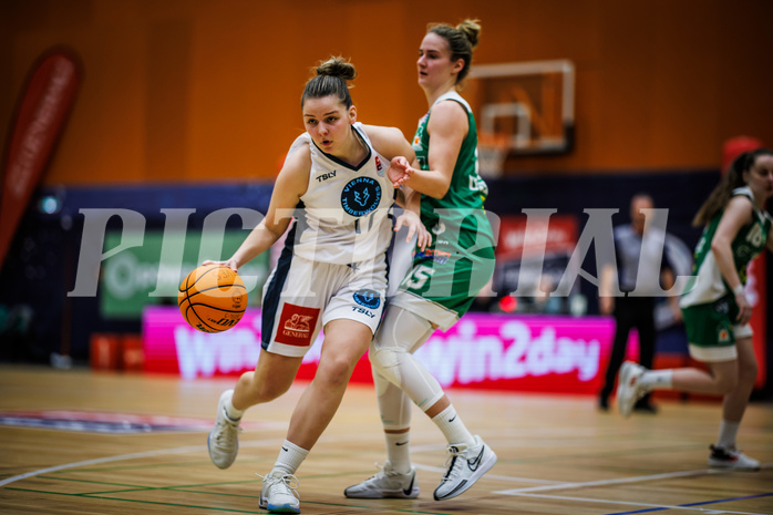 Basketball, Win2Day Basketball Damen Superliga 2023/24, Grunddurchgang 8.Runde, Vienna Timberwolves, UBI Graz, Antonia Dumancic (17), Simone Sill (15)