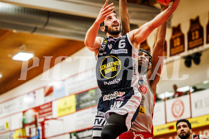 Basketball, win2day Basketball Superliga 2023/24, Grunddurchgang 17.Runde, Traiskirchen Lions, Gmunden Swans, Daniel Friedrich (6)