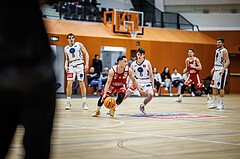 Basketball, Win2Day Superliga 2023/24, Grunddurchgang 17.Runde, Vienna Timberwolves, BC Vienna, Mustafa Hassan Zadeh (1), Jakob Konzet (5)