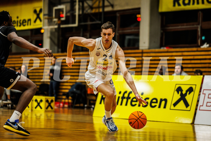 Basketball, Basketball Zweite Liga 2023/24, Grunddurchgang 13.Runde, Mattersburg Rocks, Basket Flames, Evgenios Sergienko (2)