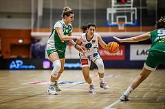 Basketball, Win2Day Basketball Damen Superliga 2023/24, Grunddurchgang 8.Runde, Vienna Timberwolves, UBI Graz, Lenny Jacimovic (27), Aleksandra Novakovic (8)