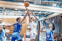 Basketball, Basketball Superliga 2023/24, Grunddurchgang 17.Runde, Oberwart Gunners, SKN St. Poelten, Akkan Atasoy (11), Magdy Aboud-Ahmed(6), Matej Kavas (40)