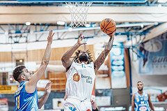 Basketball, Basketball Superliga 2023/24, Grunddurchgang 17.Runde, Oberwart Gunners, SKN St. Poelten, Akkan Atasoy (11), Kris Monroe (13)