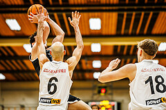 Basketball, Basketball Zweite Liga 2023/24, Grunddurchgang 13.Runde, Mattersburg Rocks, Basket Flames, Mika Petritsch (29)