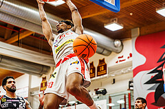 Basketball, win2day Basketball Superliga 2023/24, Grunddurchgang 17.Runde, Traiskirchen Lions, Gmunden Swans, Jaquan Lawrence (40)