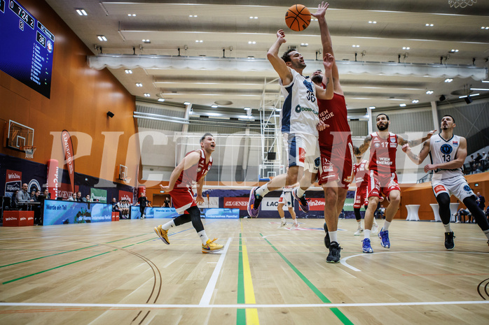 Basketball, Win2Day Superliga 2023/24, Grunddurchgang 17.Runde, Vienna Timberwolves, BC Vienna, Oscar Schmit (36)