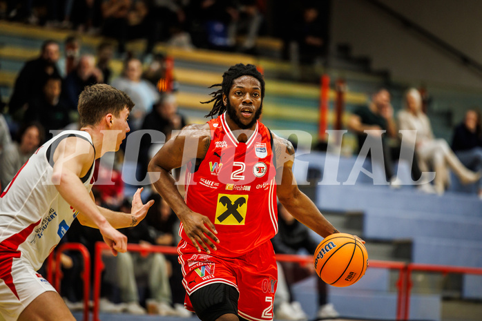 Basketball, win2day Basketball Superliga 2024/25, Grunddurchgang 8.Runde, SKN St. Pölten, Flyers Wels, Damion Rosser (2)