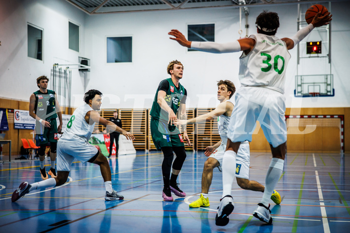 Basketball, Basketball Zweite Liga 2024/25, Grunddurchgang 7.Runde, UDW Alligators, Dornbirn Lions, Steven Kaltenbrunner (8), Berk Mehmed (55), Simon Marek (11)