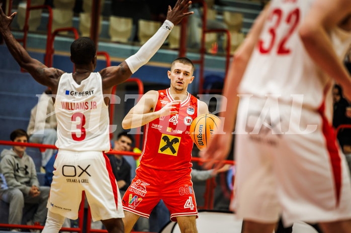 Basketball, win2day Basketball Superliga 2024/25, Grunddurchgang 8.Runde, SKN St. Pölten, Flyers Wels, Gavrilo Tepic (4)