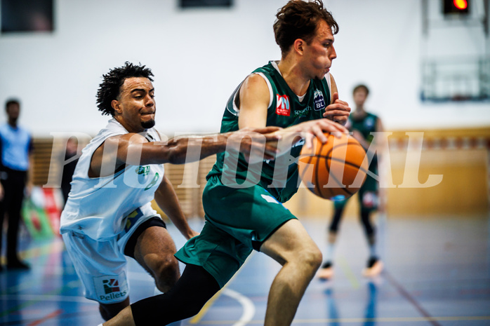Basketball, Basketball Zweite Liga 2024/25, Grunddurchgang 7.Runde, UDW Alligators, Dornbirn Lions, Steven Kaltenbrunner (8), Berk Mehmed (55)