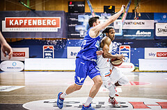 Basketball, bet-at-home Basketball Superliga 2020/21, Platzierungsrunde 9.Runde, Kapfenberg Bulls, Oberwart Gunners, Eric McClellan (8)