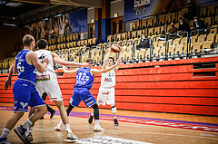 Basketball, bet-at-home Basketball Superliga 2020/21, Platzierungsrunde 9.Runde, Kapfenberg Bulls, Oberwart Gunners, Tobias Schrittwieser (14)