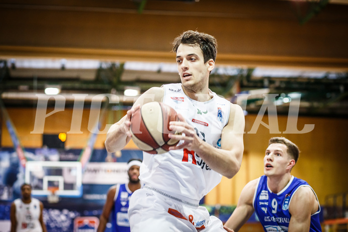 Basketball, bet-at-home Basketball Superliga 2020/21, Platzierungsrunde 9.Runde, Kapfenberg Bulls, Oberwart Gunners, Nemanja Krstic (12)