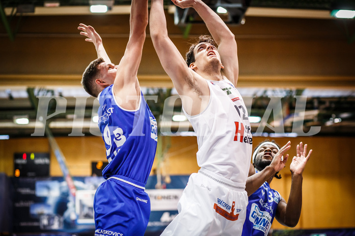 Basketball, bet-at-home Basketball Superliga 2020/21, Platzierungsrunde 9.Runde, Kapfenberg Bulls, Oberwart Gunners, Nemanja Krstic (12)