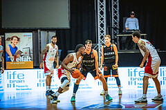 Basketball, Win2Day Superliga 2022/23, Grunddurchgang 3.Runde, BC GGMT Vienna, CITIES Panthers Fürstenfeld, Carlos Novas Mateo (2), Fabian Richter (10)