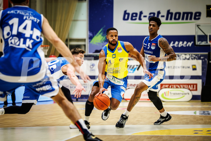Basketball, win2day Basketball Superliga 2021/22, Platzierungsrunde 3.Runde, SKN St. Pölten Basketball, Oberwart Gunners, Michael Holton Jr. (14)