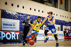Basketball, win2day Basketball Superliga 2021/22, Platzierungsrunde 3.Runde, SKN St. Pölten Basketball, Oberwart Gunners, Michael Holton Jr. (14)