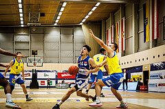 Basketball, win2day Basketball Superliga 2021/22, Platzierungsrunde 3.Runde, SKN St. Pölten Basketball, Oberwart Gunners, Derek Hanes (14)