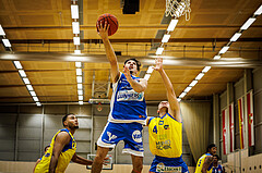Basketball, win2day Basketball Superliga 2021/22, Platzierungsrunde 3.Runde, SKN St. Pölten Basketball, Oberwart Gunners, Derek Hanes (14)