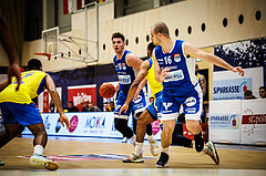 Basketball, win2day Basketball Superliga 2021/22, Platzierungsrunde 3.Runde, SKN St. Pölten Basketball, Oberwart Gunners, Brock Gardner (10)