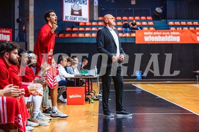 Basketball, Win2Day Superliga 2022/23, Grunddurchgang 3.Runde, BC GGMT Vienna, CITIES Panthers Fürstenfeld, Aramis Naglic (Head Coach)