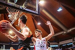 Basketball, Win2Day Superliga 2022/23, Grunddurchgang 3.Runde, BC GGMT Vienna, CITIES Panthers Fürstenfeld, Fabian Richter (10), Bogic Vujosevic (5)