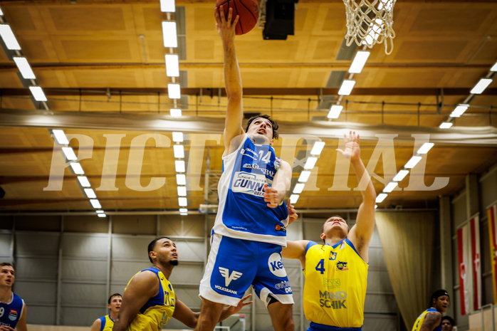 Basketball, win2day Basketball Superliga 2021/22, Platzierungsrunde 3.Runde, SKN St. Pölten Basketball, Oberwart Gunners, Derek Hanes (14)