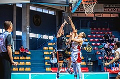 Basketball, Win2Day Superliga 2022/23, Grunddurchgang 3.Runde, BC GGMT Vienna, CITIES Panthers Fürstenfeld, Andrija Blatancic (4), Stefan Savic (13)
