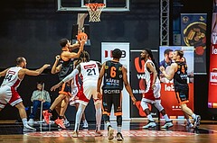 Basketball, Win2Day Superliga 2022/23, Grunddurchgang 3.Runde, BC GGMT Vienna, CITIES Panthers Fürstenfeld, Jaylen Butz (12)