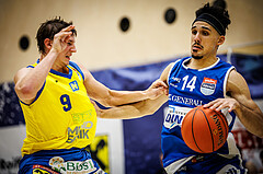 Basketball, win2day Basketball Superliga 2021/22, Platzierungsrunde 3.Runde, SKN St. Pölten Basketball, Oberwart Gunners, Derek Hanes (14)