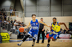 Basketball, win2day Basketball Superliga 2021/22, Platzierungsrunde 3.Runde, SKN St. Pölten Basketball, Oberwart Gunners, Jonathan Knessl (12)