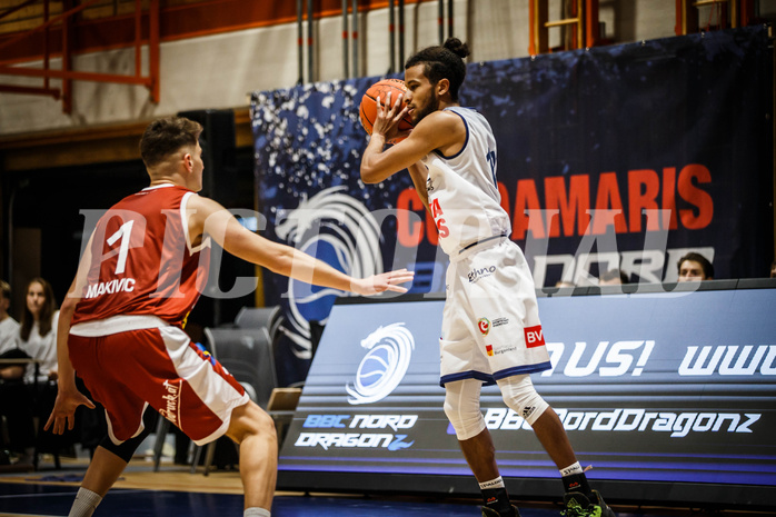 Basketball, win2day Basketball Superliga 2022/23, Grunddurchgang 3. Runde, BBC Nord Dragonz, Traiskirchen Lions, Kyran Jordan Mc Clure (13)