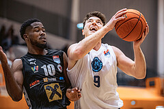 Basketball, Win2Day Superliga 2022/23, Grunddurchgang 3.Runde, Vienna D.C. Timberwolves, Raiffeisen Flyers Wels, Philipp D’Angelo (9)