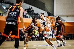 Basketball, Win2Day Superliga 2023/24, Grunddurchgang 19.Runde, Vienna Timberwolves, Fürstenfeld Panthers, Joe Hampton (9), Moritz Lanegger (21)