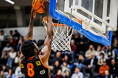 Basketball, Win2Day Superliga 2023/24, Grunddurchgang 19.Runde, Vienna Timberwolves, Fürstenfeld Panthers, Dylan Causwell (8)