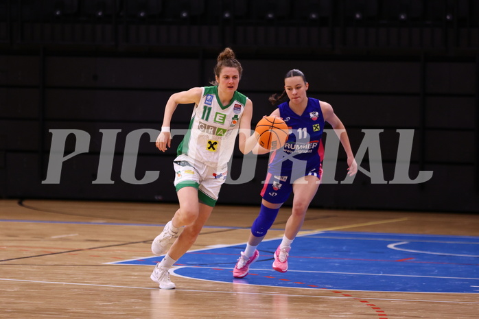 28.01.2024, Graz, Raiffeisen Sportpark, Basketball Damen Superliga 2023/24, Grunddurchgang 10.Runde, UBI Holding Graz - UBSC-DBBC Graz ,  