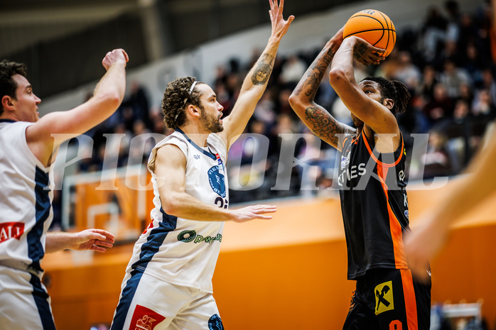 Basketball, Win2Day Superliga 2023/24, Grunddurchgang 19.Runde, Vienna Timberwolves, Fürstenfeld Panthers, Joe Hampton (9)