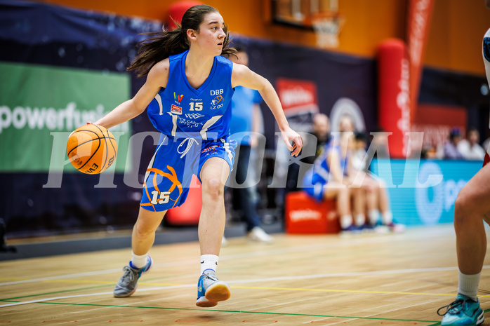 Basketball, Win2Day Basketball Damen Superliga 2023/24, Grunddurchgang 10.Runde, Vienna Timberwolves, DBB LZ OÖ, Ivona Pilic (15)