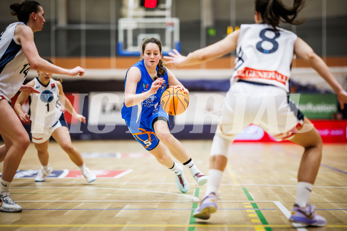 Basketball, Win2Day Basketball Damen Superliga 2023/24, Grunddurchgang 10.Runde, Vienna Timberwolves, DBB LZ OÖ, Ylenia Bonett (5)