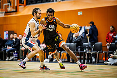 Basketball, Win2Day Superliga 2023/24, Grunddurchgang 19.Runde, Vienna Timberwolves, Fürstenfeld Panthers, Oscar Schmit (36), Dylan Causwell (8)