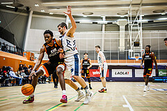 Basketball, Win2Day Superliga 2023/24, Grunddurchgang 19.Runde, Vienna Timberwolves, Fürstenfeld Panthers, Dylan Causwell (8), Moritz Lanegger (21)
