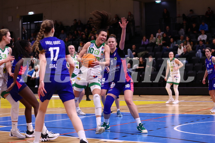 28.01.2024, Graz, Raiffeisen Sportpark, Basketball Damen Superliga 2023/24, Grunddurchgang 10.Runde, UBI Holding Graz - UBSC-DBBC Graz ,  
