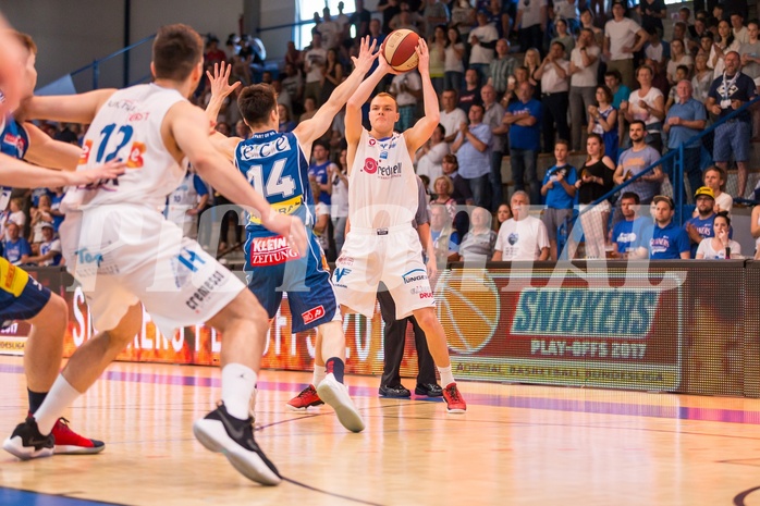 Basketball, ABL 2016/17, Playoff Finale Spiel 1, Oberwart Gunners, Kapfenberg Bulls, Sebastian Käferle (7)
