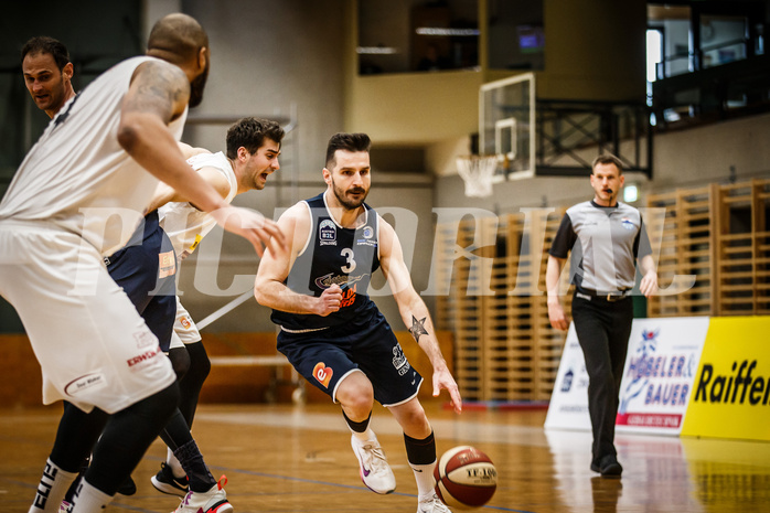 Basketball, Basketball Zweite Liga, Playoff: Viertelfinale 3. Spiel, Mattersburg Rocks, BBC Nord Dragonz, Petar Cosic (3)