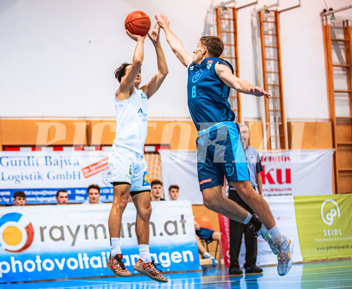 Basketball, Austria Cup 2022/23, Achtelfinale, Union Deutsch Wagram Alligators, Vienna D.C. Timberwolves, Armin Karian (17), Elias Wlasak (8)