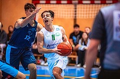 Basketball, Austria Cup 2022/23, Achtelfinale, Union Deutsch Wagram Alligators, Vienna D.C. Timberwolves, Jakob Lohr (12), Simon Marek (11)