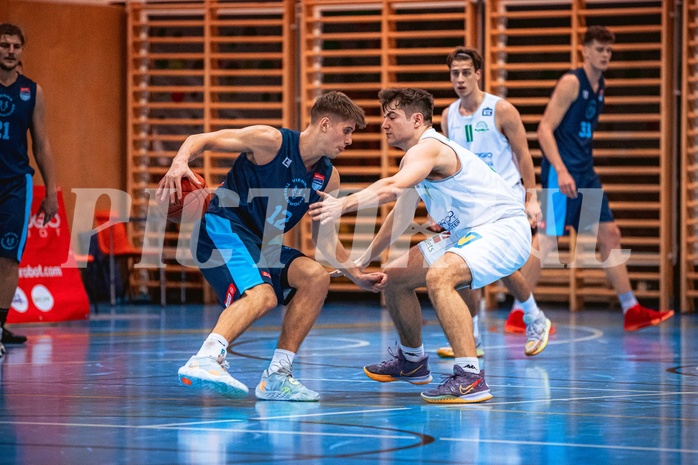 Basketball, Austria Cup 2022/23, Achtelfinale, Union Deutsch Wagram Alligators, Vienna D.C. Timberwolves, Jakob Lohr (12), Daniel Schuch (6)